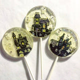 Fondant Haunted House Lollipops