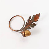 Harvest Oak Napkin Rings (Set of 4)