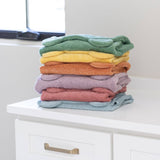 Hooded Towel + Wash Mitt Set in Fog Blue