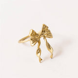 Gold Bow Napkin Ring (Set of 4)