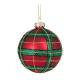 Tartan Ball Christmas Ornament