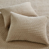 Velvet Stitch Quilt Set: Chambray