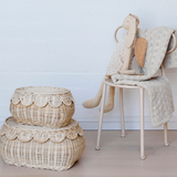 Handmade Flora Rattan Scallop Baskets