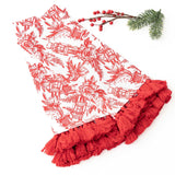 Nutcracker Toile Tassel Kitchen Towel