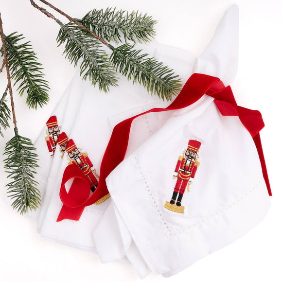 Nutcracker Embroidered Dinner Napkin (Set of 4)