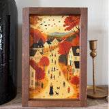 Autumn Walk in New England Wood Wall Art