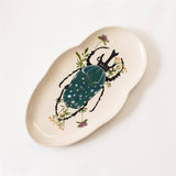 Botanical Beetles Stoneware Tray