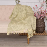 Rabbit And Fern Jacquard Throw Blanket