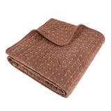 Velvet Stitch Quilted Throw: Grey