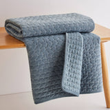 Velvet Stitch Quilted Throw: Grey