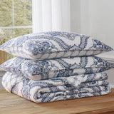Lentana Navy Quilt Set: Blue / King/Cal King