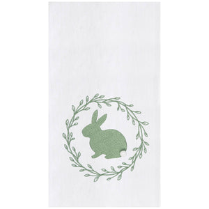 Easter Spring Greens Bunny Kitchen Towel