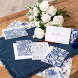 Blue Block Print Notecards