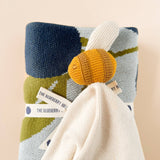 Lovey Bee Cream Baby Gift Blanket Toy Spring Cuddle Cloth