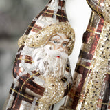 Vintage Santa Glass Ornament