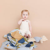 Blanket Blueberry Bear Bee Organic Cotton Baby Blanket