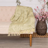Rabbit And Fern Jacquard Throw Blanket