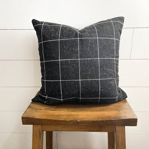 Crabtree Black Window Pane Pillow