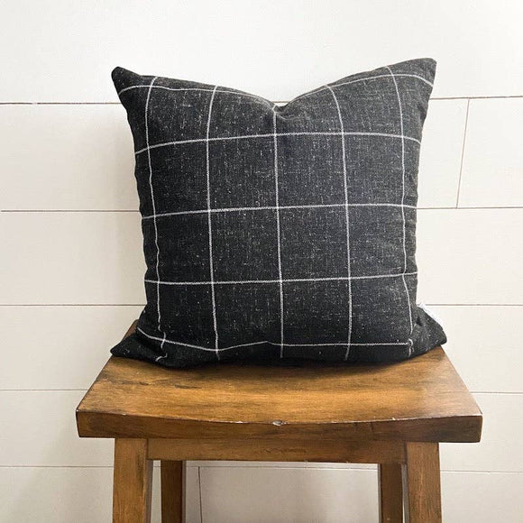 Crabtree Black Window Pane Pillow