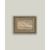 Sunset Sky Framed Antique Art: 12x7