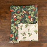 Pomegranate And Holly Reversible Table Runner