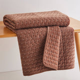 Velvet Stitch Quilted Throw: Grey