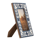 Blue Floral Petals Photo Frame