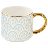 Blue Fan Quilt Coffee Mug