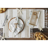 Coastal Sands Stripe Cotton Jute Placemats (Set of 4)