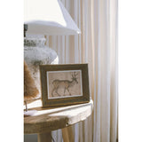 Vintage Reindeer Framed Antique Art: 7x5