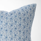 Penelope Vintage Petite Floral Throw Pillow in Blue