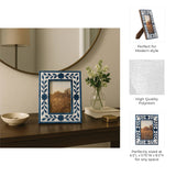 Blue Floral Petals Photo Frame