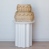 Handmade Flora Rattan Scallop Baskets