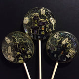 Fondant Haunted House Lollipops