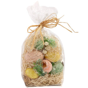 Natural Pastel Bagged Eggs Easter Décor