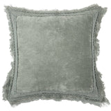 Odette Velvet Lace Pillow in Sage Mist