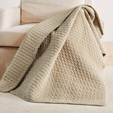 Velvet Stitch Quilted Throw: Grey