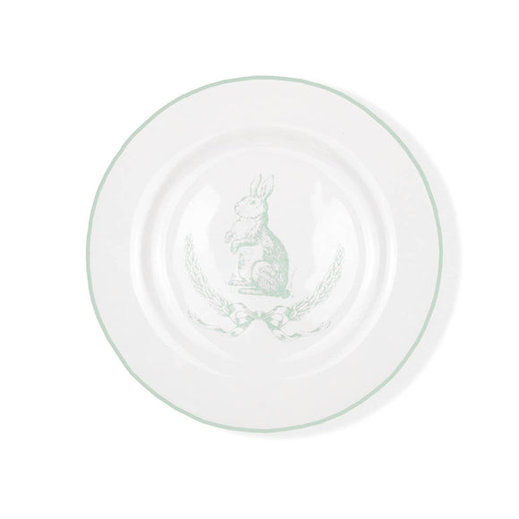 Laurel Wreath Bunny Decorative Plate