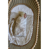 Delicate Neutral Branches Muslin Organic Cotton Blanket