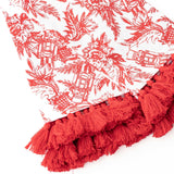 Nutcracker Toile Tassel Kitchen Towel