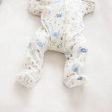 Crabby Cove Zip Footie in Blue