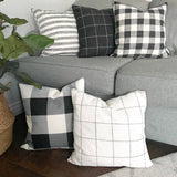 Crabtree Black Window Pane Pillow