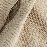 Velvet Stitch Quilted Throw: Grey