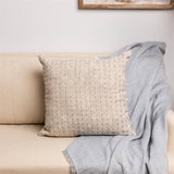 Windward Blue Kantha Stitch Throw Pillow