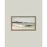Beach Landscape Framed Antique Art: 7x5