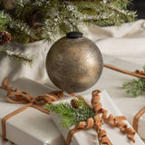 SILVER CRACKLE KUGEL ORNAMENT