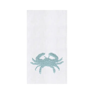 French Knot Crab Flour Sack Towel