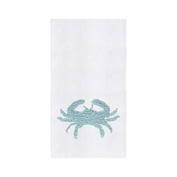 French Knot Crab Flour Sack Towel