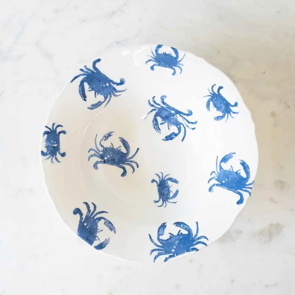 Watercolor Blue Crab Serving Bowl