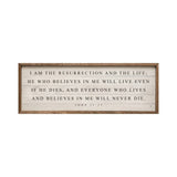 "I Am The Resurrection" John 11:25 Whitewash Wall Art